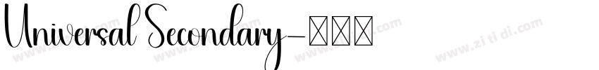 Universal Secondary字体转换